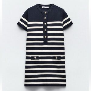 Zara Striped Knit Mini Dress